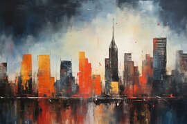 Magnettafel Big City Skyline I