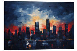 Foam board print Big City Skyline II