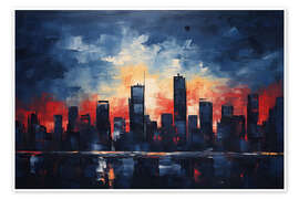 Wall print Big City Skyline II - Dreamscapes