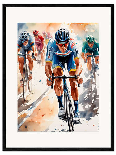 Framed art print Cycling Through Clouds of Dust