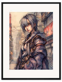 Gerahmter Kunstdruck Japanisches Anime-Mädchen III