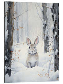 Galleriprint White Hare in Winter Forest