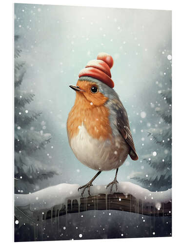 PVC-tavla Christmas Robin