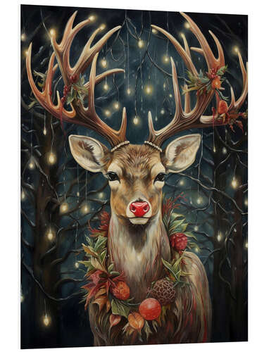 Foam board print Rudolf Red-Nose Reindeer