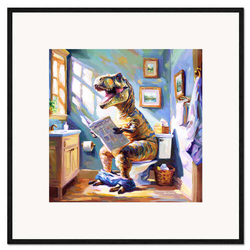 Framed art print Dino's Daily Dose of Humor