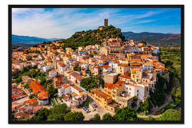 Gerahmter Kunstdruck Posada, Sardinien, Italien