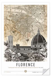 Selvklebende plakat Florence City Break