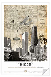 Selvklebende plakat Chicago City Break