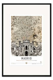 Gerahmter Kunstdruck Madrid City Break