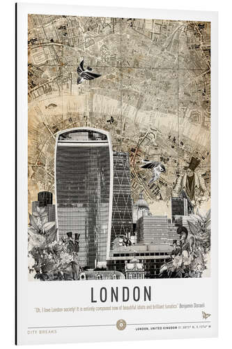 Tableau en aluminium London City Break III