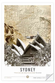 Selvklebende plakat Sydney City Break