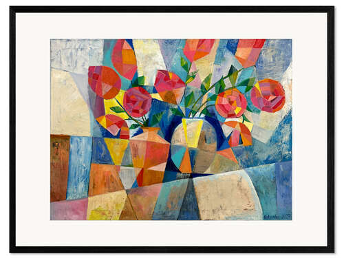 Plakat artystyczny premium w ramie Still Life With Peonies