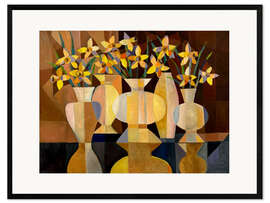 Ingelijste kunstdruk Still Life With Daffodils