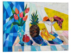 Magnettafel Stillleben mit Ananas und Bananen