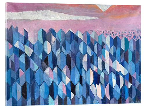 Tableau en verre acrylique Landscape With Tulips