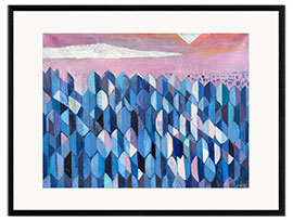 Gerahmter Kunstdruck Landschaft mit Tulpen