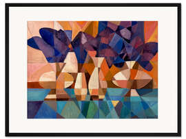 Gerahmter Kunstdruck Stillleben mit Flieder