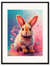 Gerahmter Kunstdruck Hase im Traumland