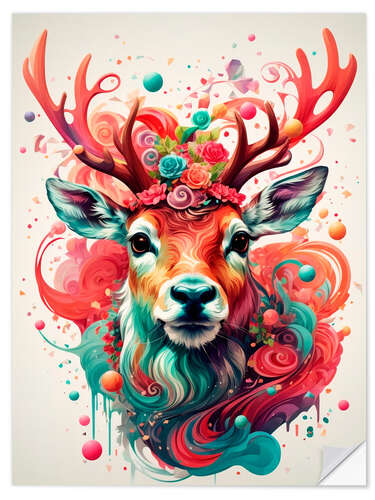 Naklejka na ścianę Fantastic Deer