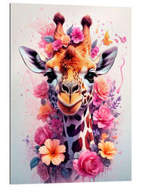 Galleritryck Floral Giraffe