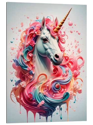 Gallery print Multicoloured Unicorn