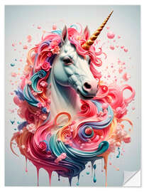 Naklejka na ścianę Multicoloured Unicorn