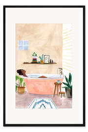 Gerahmter Kunstdruck Badezeit - Laura Page