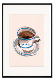 Gerahmter Kunstdruck Oh là là Kaffetasse
