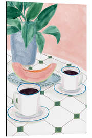 Magnettafel Melone zum Frühstück