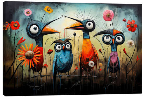 Canvas print Birds in Conversation