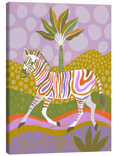 Canvas print Rainbow Zebra