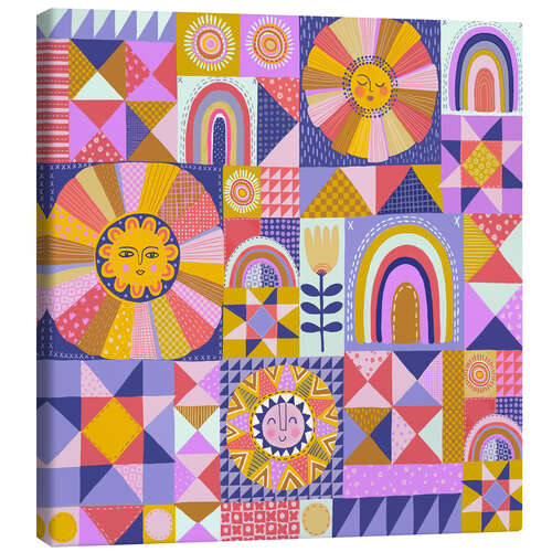 Canvas print Sunshine Patchwork Quilt