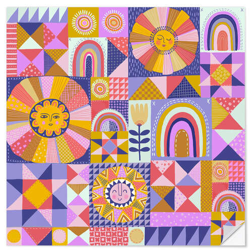 Wall sticker Sunshine Patchwork Quilt