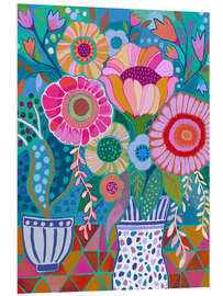 Foam board print Exuberant Flowers in a Vase