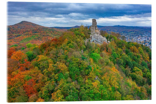 Akrylbilde Siebengebirge With Dragon Rock