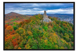 Gerahmter Kunstdruck Siebengebirge mit Drachenfels