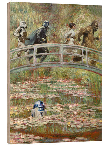 Wood print Monet Wars