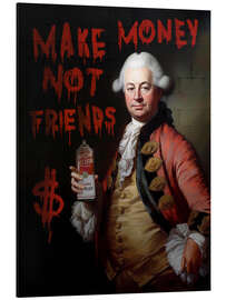 Magnettafel Make Money Not Friends