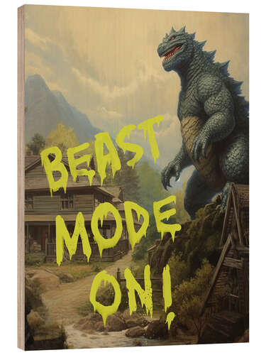 Holzbild Beast Mode On