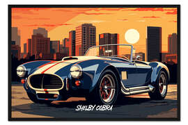 Gerahmter Kunstdruck Shelby Cobra Pop Art