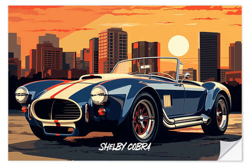 Selvklebende plakat Shelby Cobra Pop Art