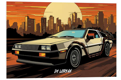 PVC-tavla DeLorean Pop Art