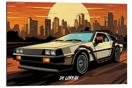 Magnettafel DeLorean Pop Art