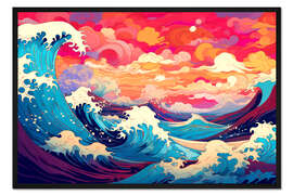 Gerahmter Kunstdruck Stürmisches Meer