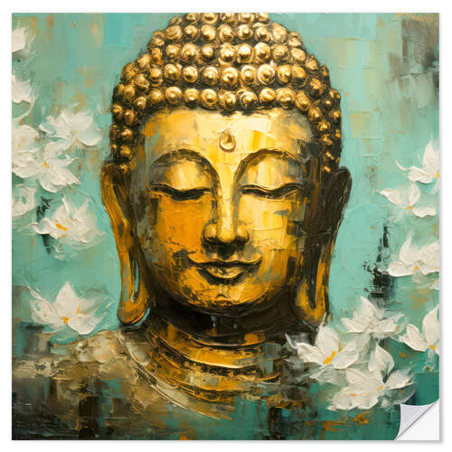 Wall sticker Goldener Buddha