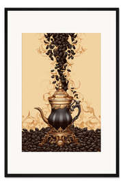Gerahmter Kunstdruck Kaffeekännchen