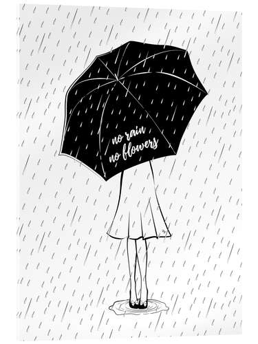Acrylglasbild No Rain, No Flowers