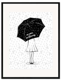 Innrammet kunsttrykk No Rain, No Flowers