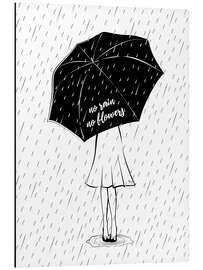 Magnettafel No Rain, No Flowers