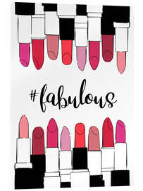 Acrylic print Fabulous Lipsticks